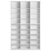 Media Storage Cabinet 9 Layers Adjustable DVD Shelves Holds 756 CDs White