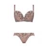 AMOSTYLE очаровательный гламурный бюстгальтер шорты комплект Line Art Stitch M004 F70M размер (большой) & (коричневый)