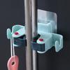 Dual-Color Wall-Mounted Mop & Broom Holder - Nail-Free & Seamless