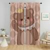Kitchen Curtains Child Room Bear Curtains for Bedroom Blackout Curtain for Room 2 Panel Shades Halloween Decoration Partition