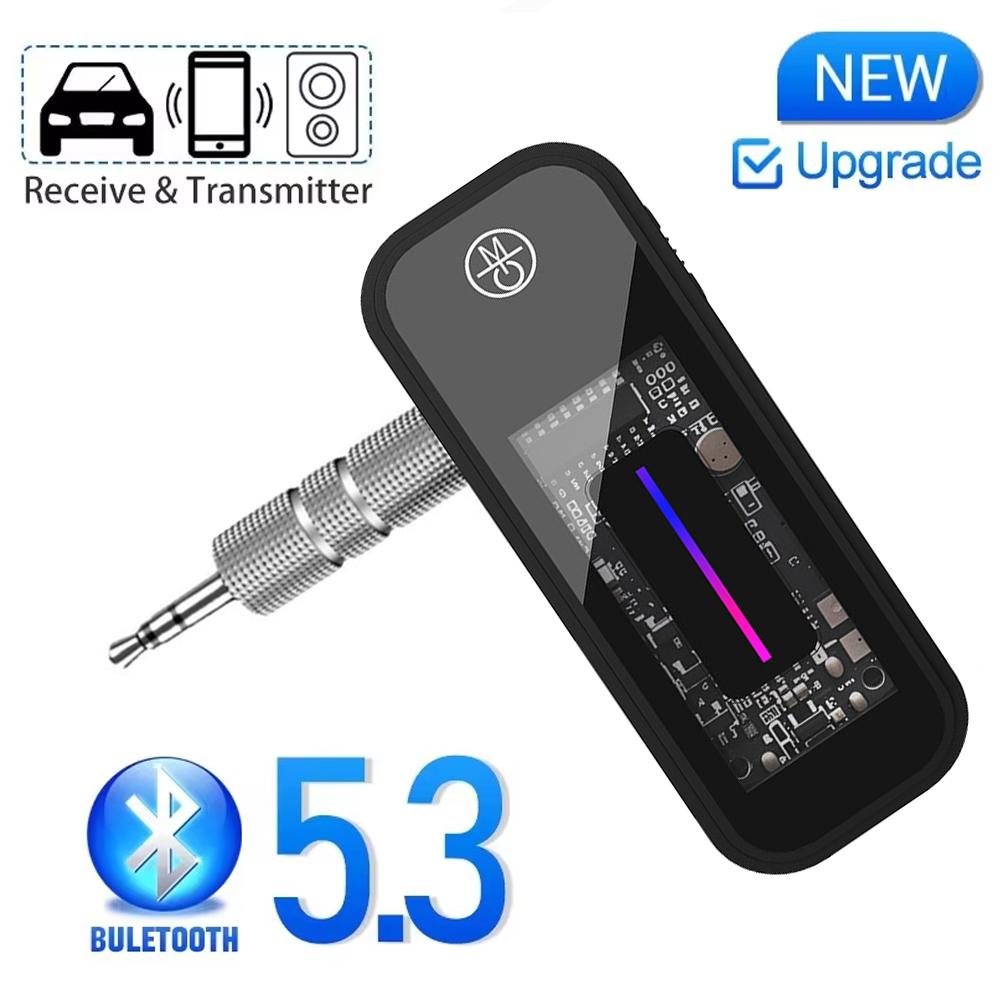 Новый Bluetooth 5.4 Аудио Передатчик Приемник 3,5 мм AUX Стерео Музыка Беспроводной Адаптер С Микрофоном Для ТВ ПК Автомобильный Комплект Динамика Наушников