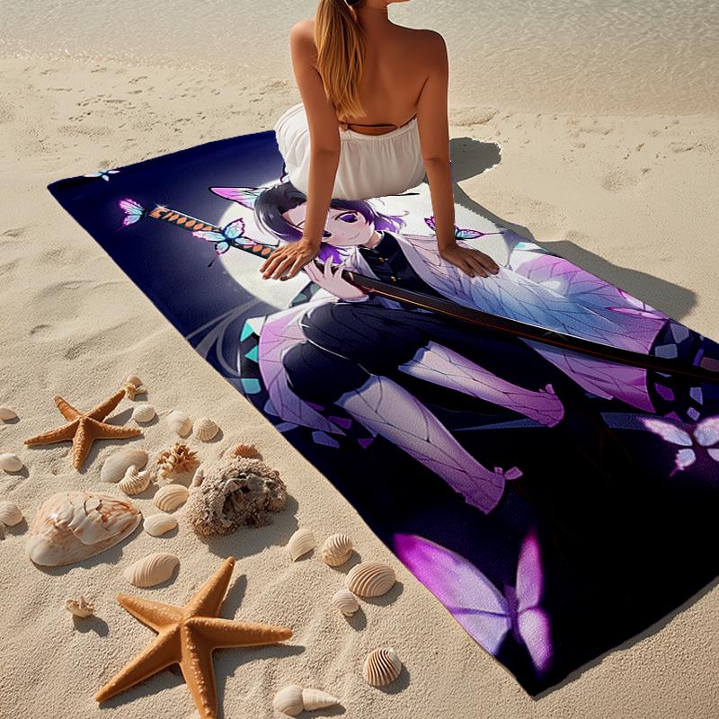 Vibrant Anime Characters Beach Towel, Super Soft Microfiber, Gift for Her/Him, Birthday, for Pool, Beach, Travel, Home Decor Fan gifts