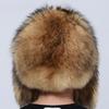 Роскошная мужская шапка Зимняя теплая толстая пушистая с козырьком Шапка-ушанка Россия натуральный мех енота лисы шапка-ушанка с ушами