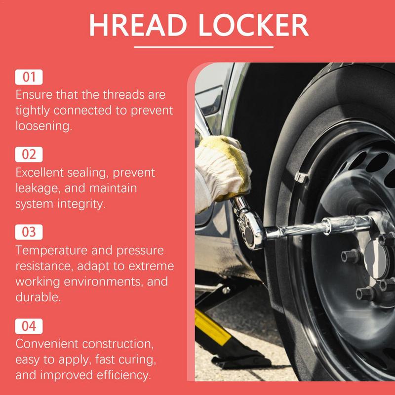 Threadlocker Sealant 50ml Nut/Bolt Locker Vehicle Thread Locker Sealant Metal Threadlocker For Fasteners Metals And Screw