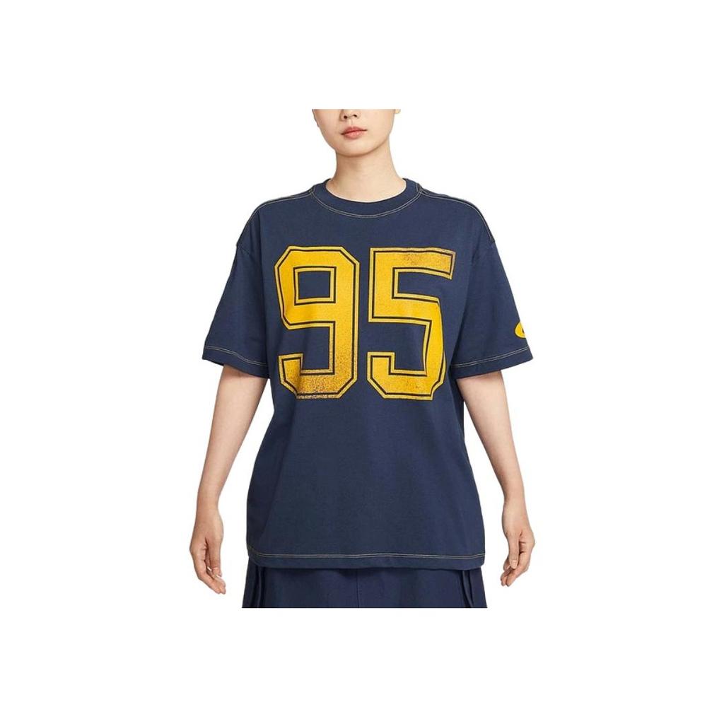 Nike Nsw Street Os S/S Хлопковая Удобная Свободная Модная Универсальная Футболка Женские Топы HV4973-410