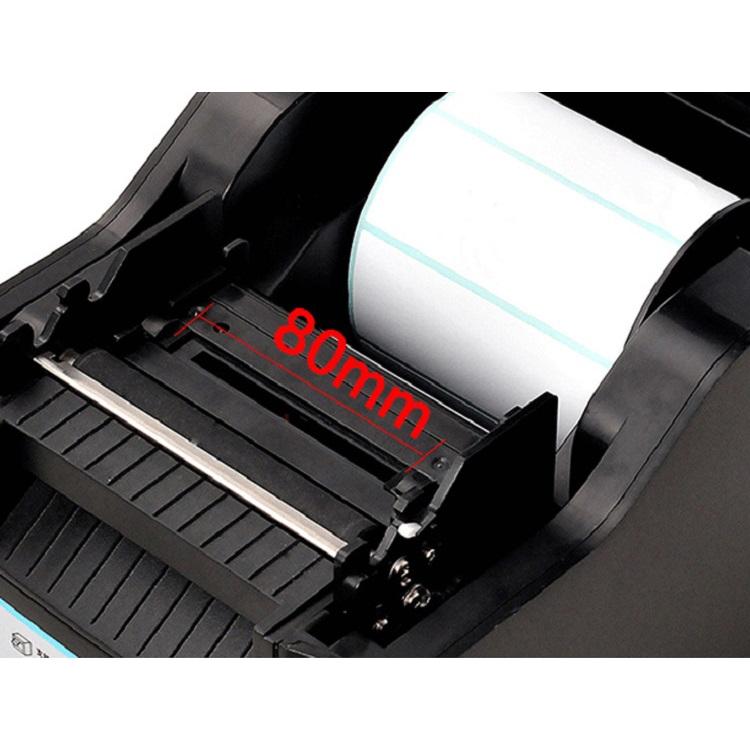 Xprinter XP-370B Принтер штрих-кодов Самоклеящийся принтер QR-кодов Бирка Одежды Термопринтер чеков(UK Plug)