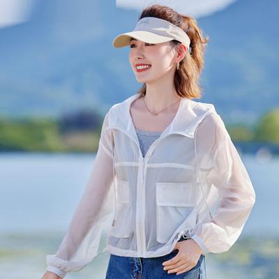 Крутая солнцезащитная одежда женская летняя новая модная и красивая маленькая свободная короткая солнцезащитная куртка