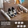 Foldable Vertical Clothes Drying Rack, 6 Wheels, 3 Adjustable Shelves, 142x55x172cm