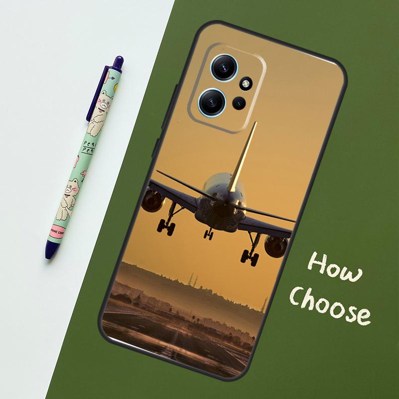 Airplane Plane Aircraft For Xiaomi Redmi Note 12S 11S 10S 9S Note 12 8 9 10 11 Pro Phone Case For Redmi 12 9 C 10C