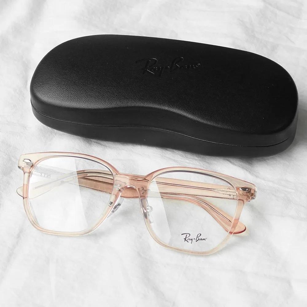 Ray-Ban Glasses Large Horn-rimmed Square Frames Men Women RB 5425 D 8267 Clear Light Brown