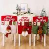 New Christmas Decoration Chair Cover Stool Cover Santa Claus Snowman Elk Chair Sleeve Decor Ornaments New Year Home Furnishings