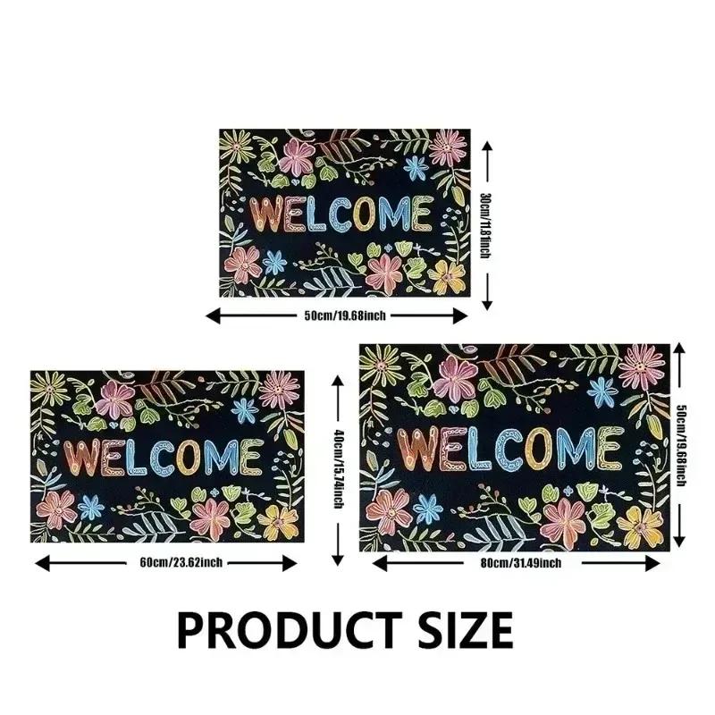 Simple Art Home Pattern Entrance Floor Mat Bathroom Absorbent Foot Door Mat Kitchen Front Door Nonslip Area Foot Mats