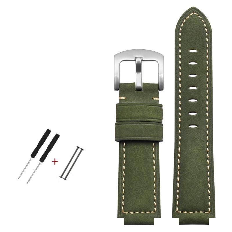 Ремешок для часов из воловьей кожи с верхним слоем, 24-16 мм, кожаный ремешок ручной работы Crazy Horse для timex T49859 | T2N720 | T2p141 Ремешок для часов