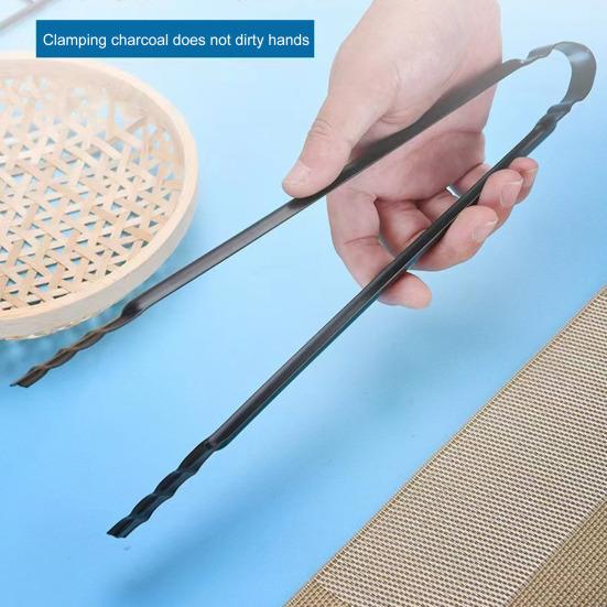 Barbecue Charcoal Tong Ergonomic Design Heat Resistant Multipurpose Metal Handle Grill Food Clip Cooking Tool