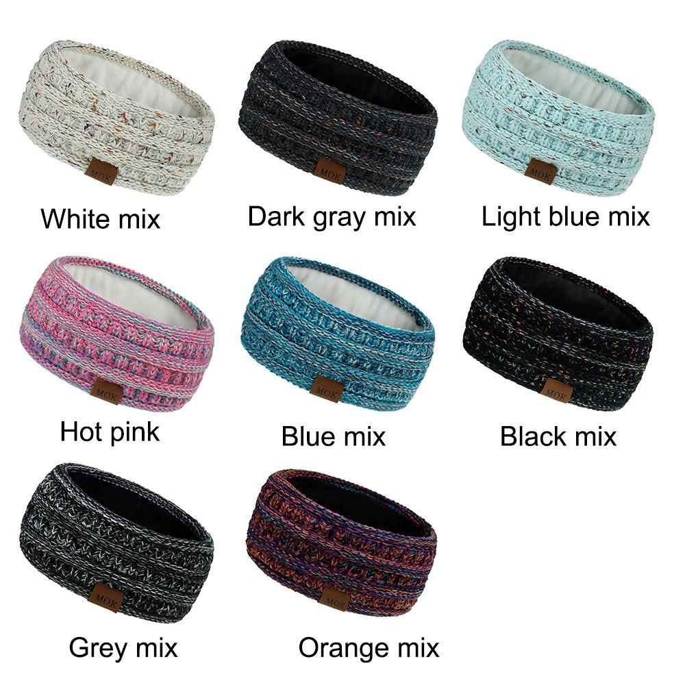 Аксессуары для волос Эластичная повязка на голову Вязаная повязка для волос Флисовая подкладка Грелка для ушей Повязки на голову для женщин