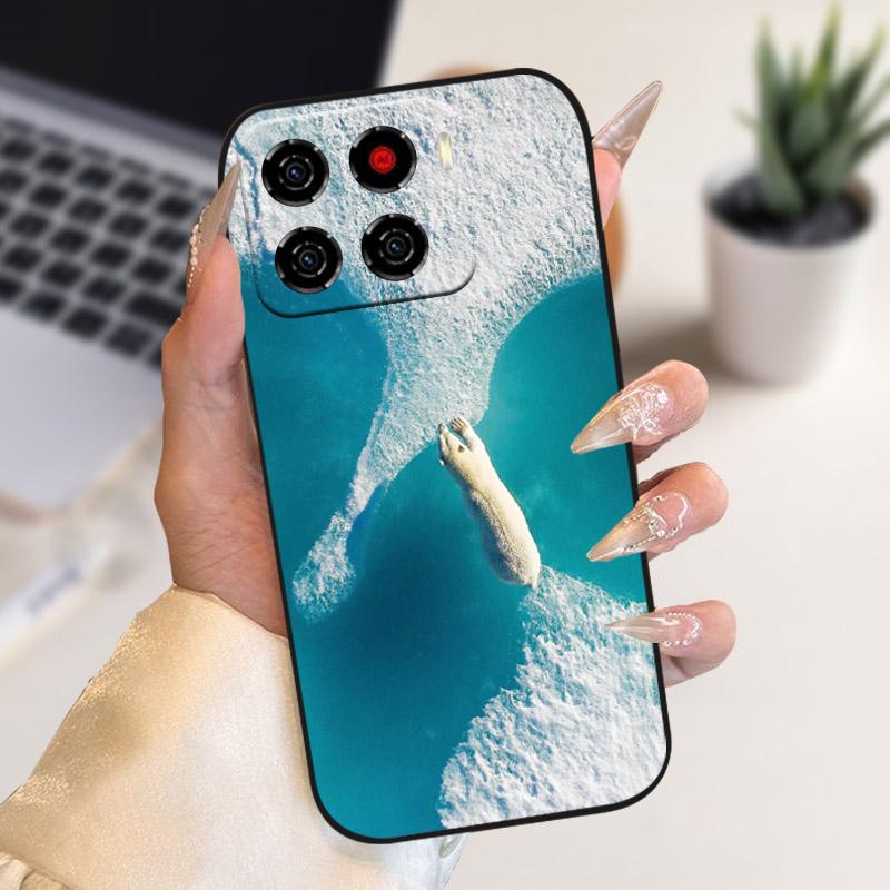 Чехол для ZTE Blade A56 Цветы Волк Мягкий Силиконовый Чехол для Телефона Для ZTE Blade A 56 TPU Ударопрочный Чехол BladeA56 4G Z2473 Fundas