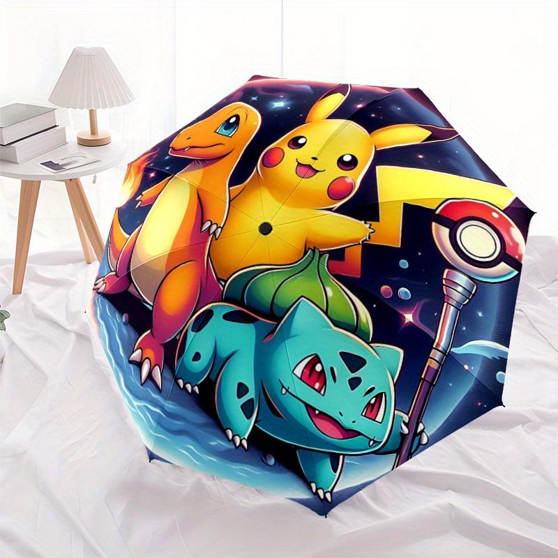 1pc Pokémon Automatic Opening/closing umbrella, Compact Travel Umbrella - - Festive Accessory, Sturdy Ribs y250807102