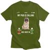 My Pug Is Calling And I Must Go T Shirts Men Pure Cotton Tees Valentines Day Gift Animal Dog Lover Tshirt Tshirt Clothing