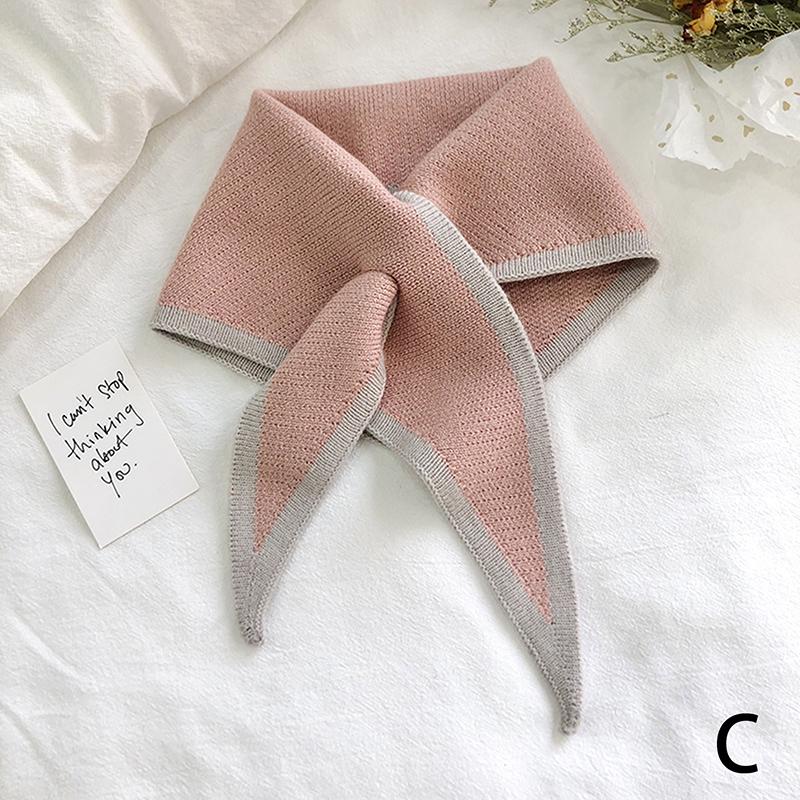 Женские осенние теплые поддельные воротники, маленькая шаль, женский вязаный шарф, рубашка для девочек, поддельный воротник для свитера, платье, рубашка, съемный воротник