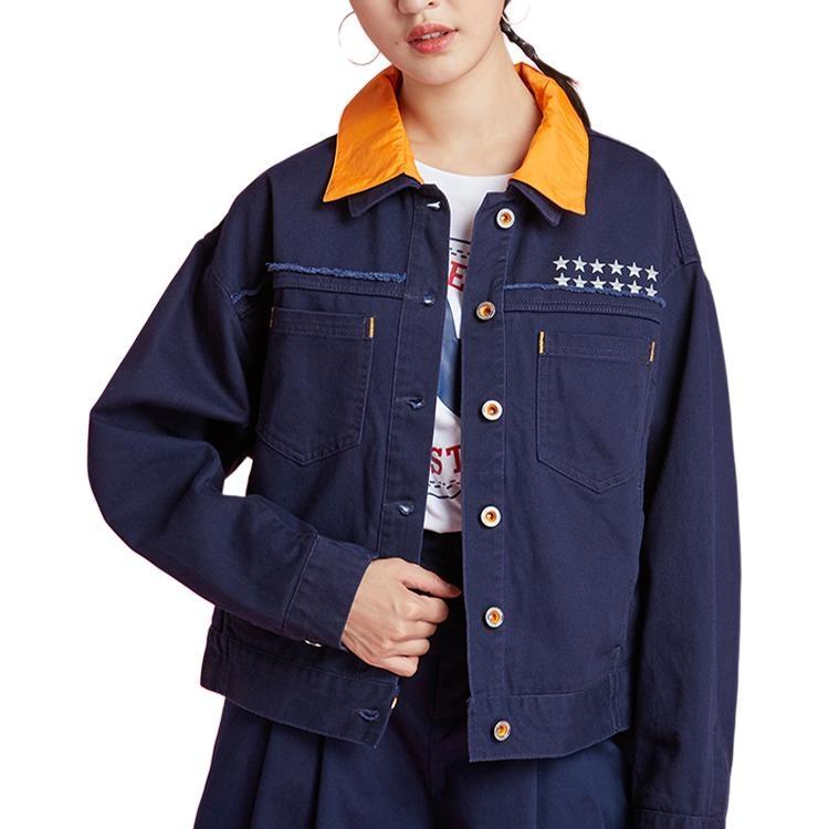 Converse Jackets Women's Blue Lapel Moderate 10020988-A02