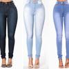 Модные облегающие эластичные женские узкие джинсы женские джинсы с высокой талией повседневные узкие джинсы узкие брюки из эластичного денима большого размера