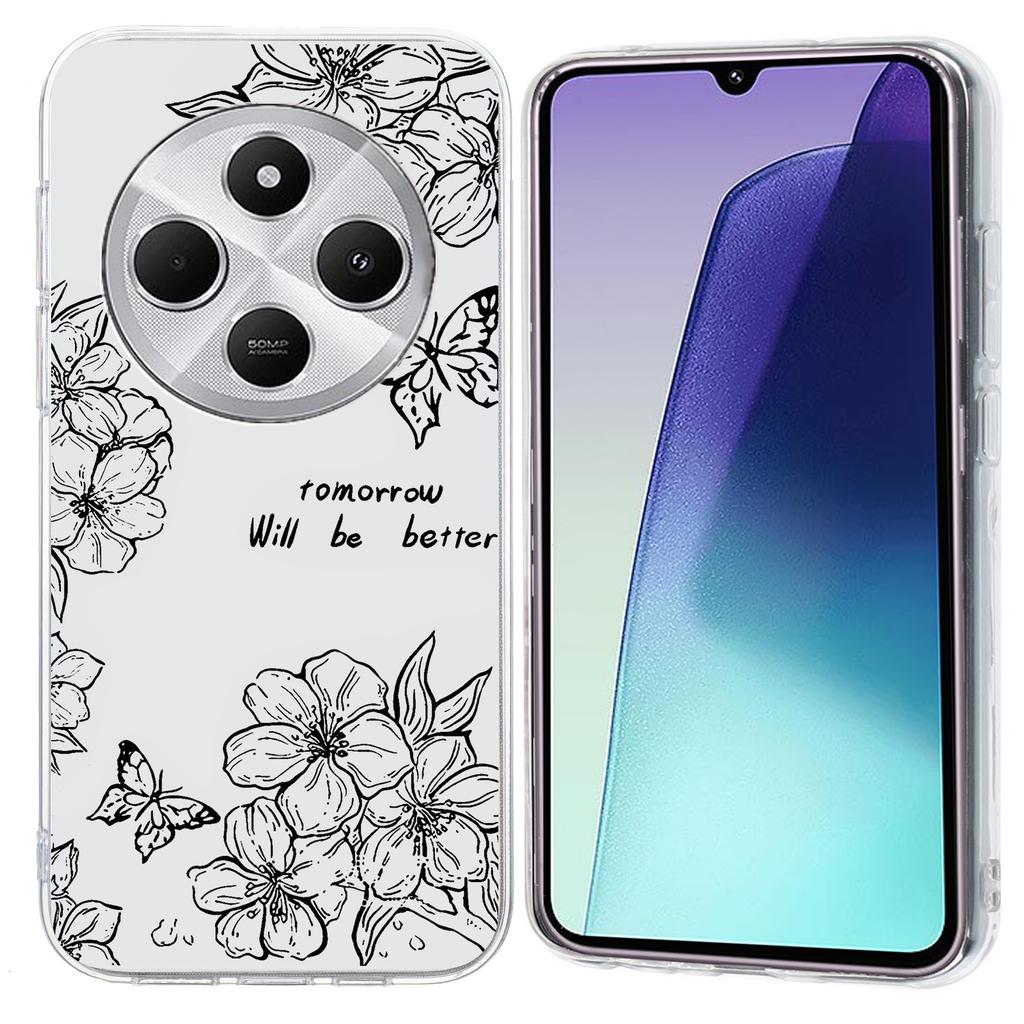 Для Xiaomi Poco C75 4G/Redmi 14R 5G/14C 4G Чехол с печатью узоров Противоударный Мягкий ТПУ Чехол для телефона