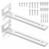 Patented, 25cm Long, 3.5mm Thick, Lightweight Shelf Brackets, White, Hidden Shelf Brackets, Heavy-Duty L-Shaped Brackets, Iron Brackets, Inconspicuous