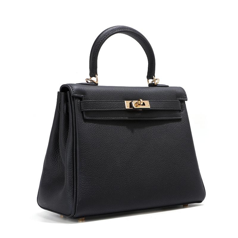 Womens Handbag Cowhide Top Layer Leather Fashion Bag Real Leather Handbag High-end Sense Versatile Womens Bag Single Leather Decoration Bag