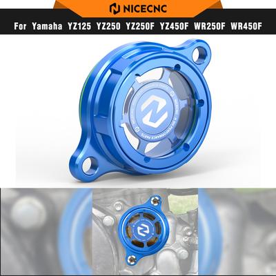 NICECNC Для Yamaha YZ250F WR250F 2015-2024 Прозрачная крышка масляного фильтра WR450F YZ450FX 2016-2023 YZ250FX 2015-2023 YZ450F