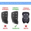 6 Button TPU Key Fob Cover with Leather Keychain, Compatible with    2024 2025 2026 GMC Yukon Denali Sierra, Fit for Chevy Silverado Suburban Tahoe