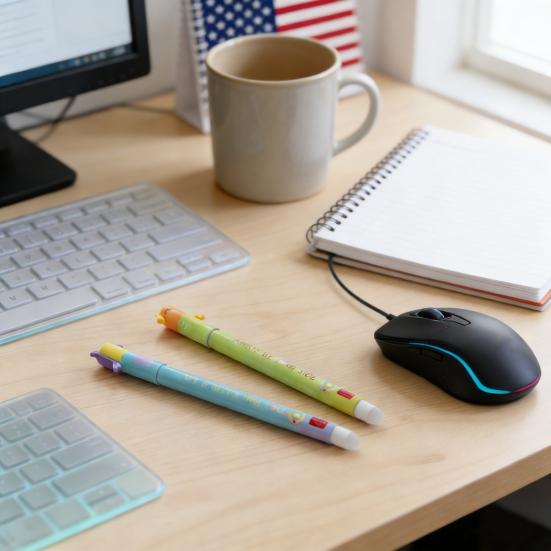 Набор стираемых ручек ко Дню святого Валентина Милая черная гелевая ручка 0,7 мм для детей, студентов, учителей Подарки на классную вечеринку