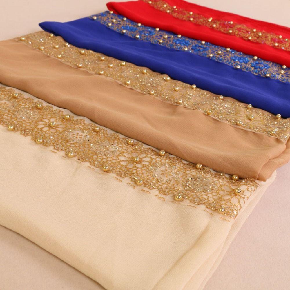 Multicolor Chiffon Headscarf Chiffon Material Malaysian Scarf Trendy Women Headwear Gift