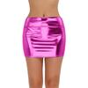 Women's Shiny Metallic Liquid Short Mini Skirt Sexy Bodycon Dress Night Club Party