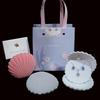 Cartoon Heart Seashell Jewelry Box for Girls - Velvet Storage for Necklace, Earrings, or Ring.