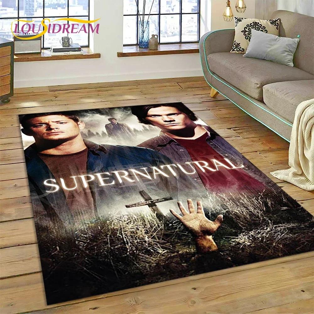 SPN Новейший Ковер с 3D-изображением Дина и Сэма из Сверхъестественного для Спальни, Гостиной, Дома, Декор для Дивана, Детская Игровая Большая Декоративная Напольный Коврик