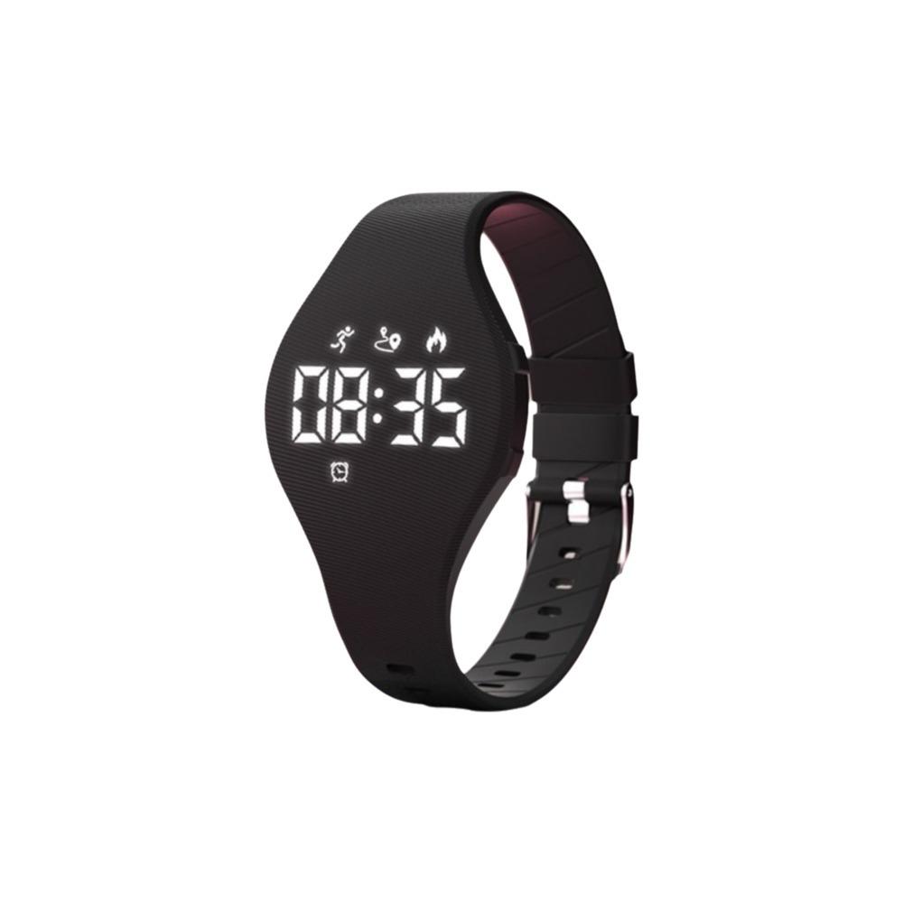 LED Digital Kids Smart Silicone Wristband Waterproof with Running Pedometer Silent Wristband Alarm Reminder Monitor Vibration
