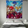 Hedgehog Sonic Boost Wall Hanging Printed Fabric Blanket Decorative Tapestries for Bedroom Living Room Home Decor