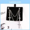Punk Cross Drop Earrings With Alloy Metal For Womens Fashion Accessories