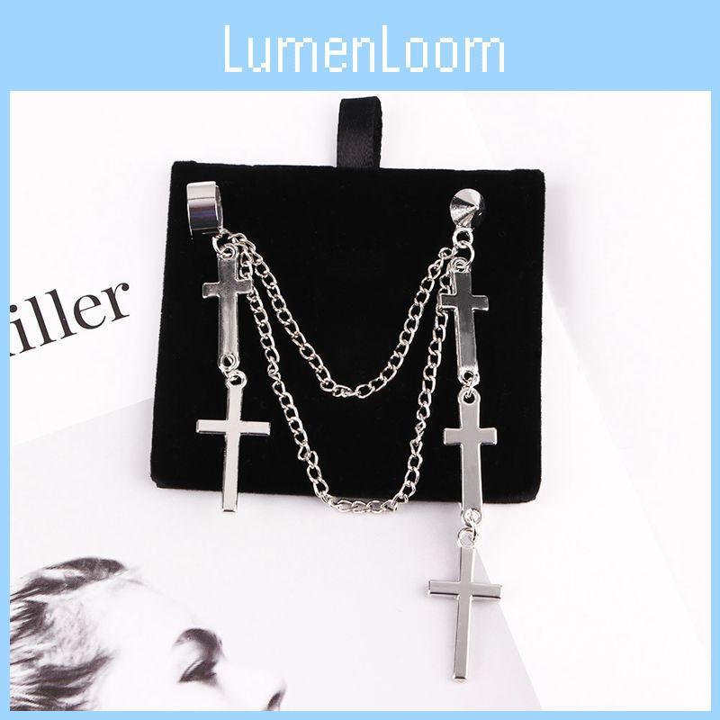 Punk Cross Drop Earrings With Alloy Metal For Womens Fashion Accessories