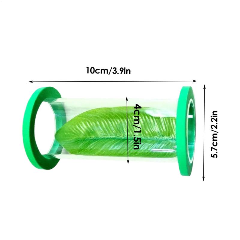Пещера для петушка Среда обитания петушка С плавающим листом Акриловый туннель для маленьких рыб, креветок, гуппи Обогащение Прятки Упражнения Отдых
