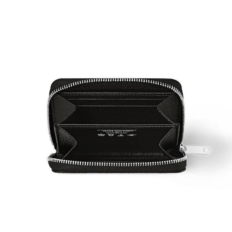 Louis Vuitton X Takashi Murakami Zippy Monogram Logo Zip Wallet Women wallet Black M13409