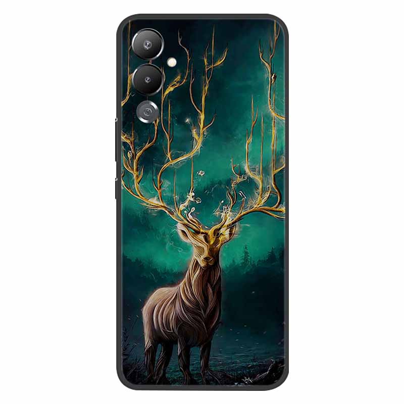 For Tecno Pova 4 Case Pova4 TPU Wolf Cat Marble Silicone Bumper Cover for Tecno Pova 4 Phone Case 6.82 inch 2022 Soft Cover