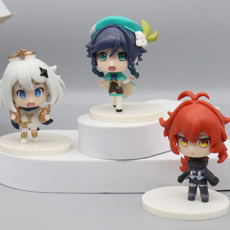KRGNPLE Милый персонаж, фигурка в коробке, аниме, игра, периферийные товары, модель, корпус ПК, украшение, подарок, 10 см, 1 случайный из 6 (Тип конструкции, типы)