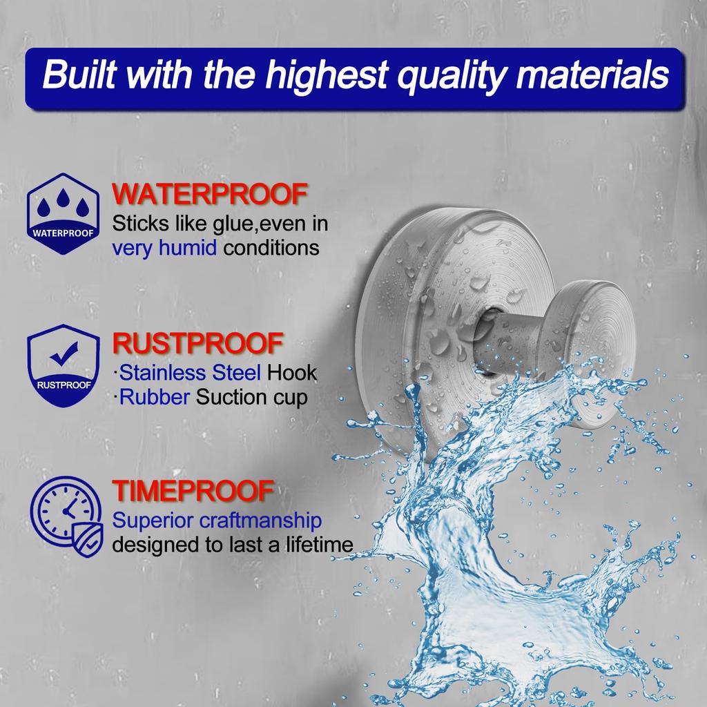 Вакуумные присоски Крючки из нержавеющей стали Крючки для душа и ванной Крючки для душа Держатели Крючки для душа Подвешивание полотенец