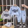 Комплект пуловера с надписью и повседневных спортивных штанов для мальчиков в корейском стиле на весну