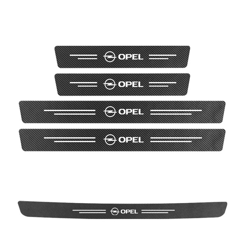 BBGG1 Car Door Threshold Strip Door Sill Protector Carbon Fiber Sticker For Opel Corsa Mokka Astra Cascada Adam Insignia Meriva Vectra