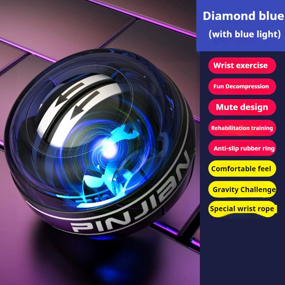Power Wrist Ball LED Self-Starting Grip Gyro Ball Gyroscope Trainer Hand Muscle Relax Arm Fitness Home Exercise Sports Equipment