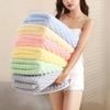 Банные полотенца 70x140 см, коралловый флис, ультравпитывающие, вафельное плетение, мягкие, быстросохнущие, полиэстер, для спа-процедур и спортзала, без запаха.