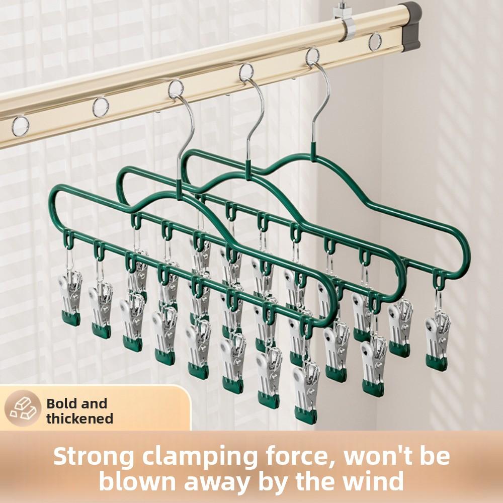 Windproof Clothes Drying Rack 8 Clips Hat Rack New Clothes Hanger  for Home Dormitory