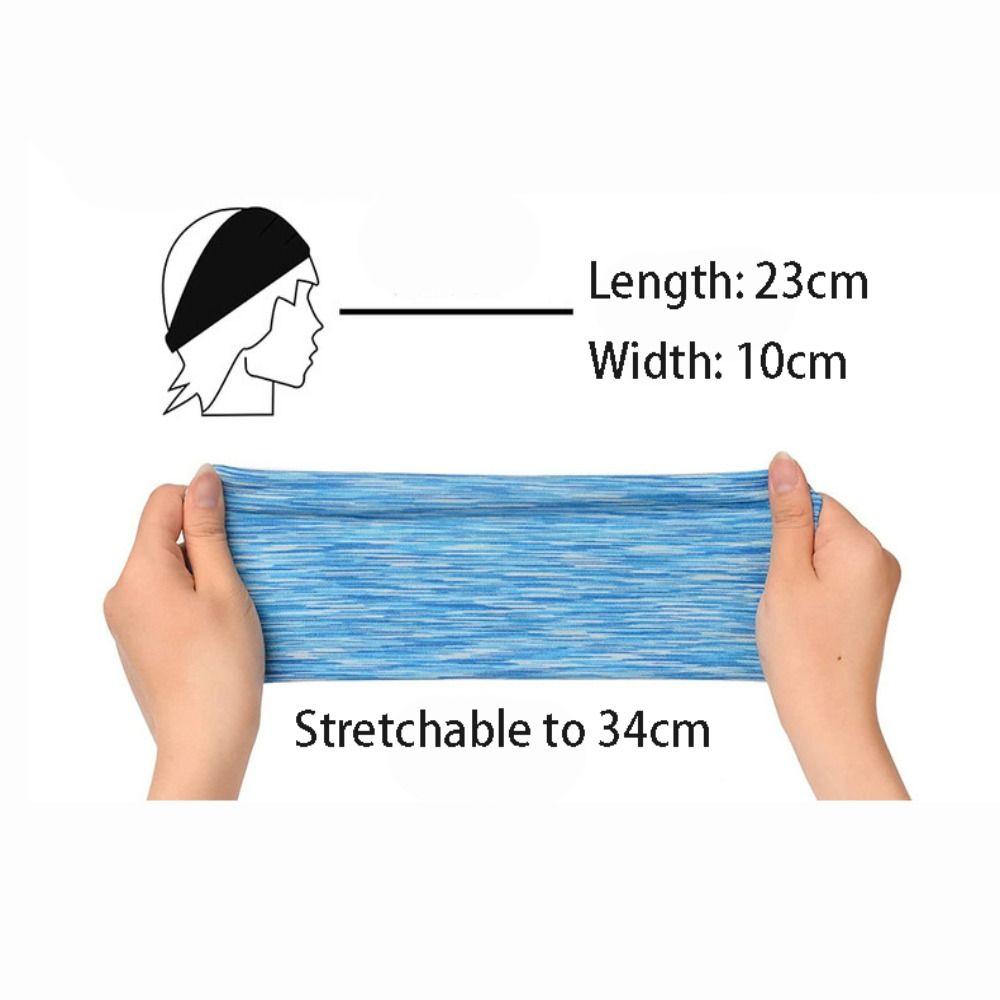 Цветная спортивная повязка на голову, впитывающая пот, для йоги, зала, эластичная повязка для волос 2024